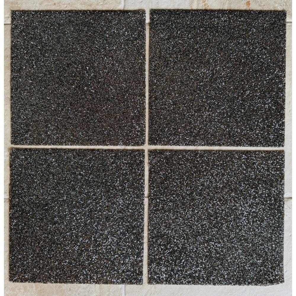 SPARKLES Granite Charcoal square Rhinestone Placemat set of 4 Brand New